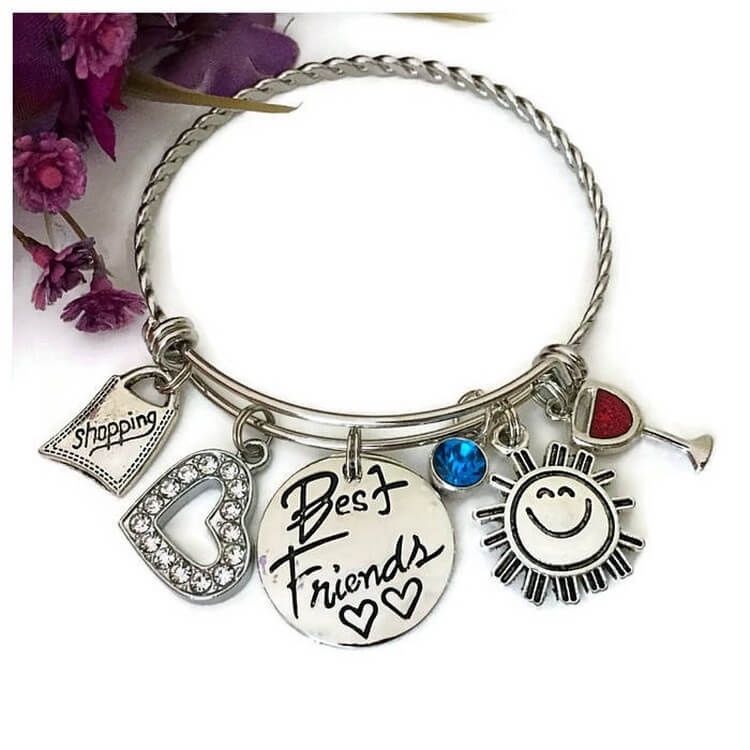 Friends Charm Bangle - Best Friend Bracelets: Top Selling Bracelets for True Friends