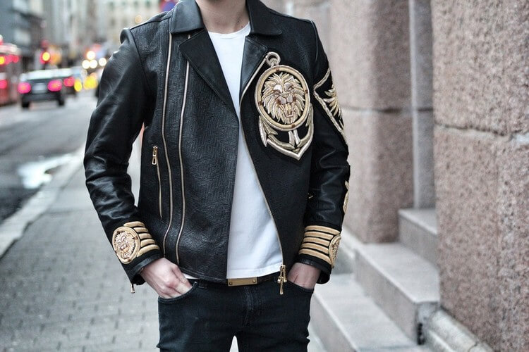 Balmain Embroidered Leather Jacket - Top Most Expensive Jackets in the World -- For Men