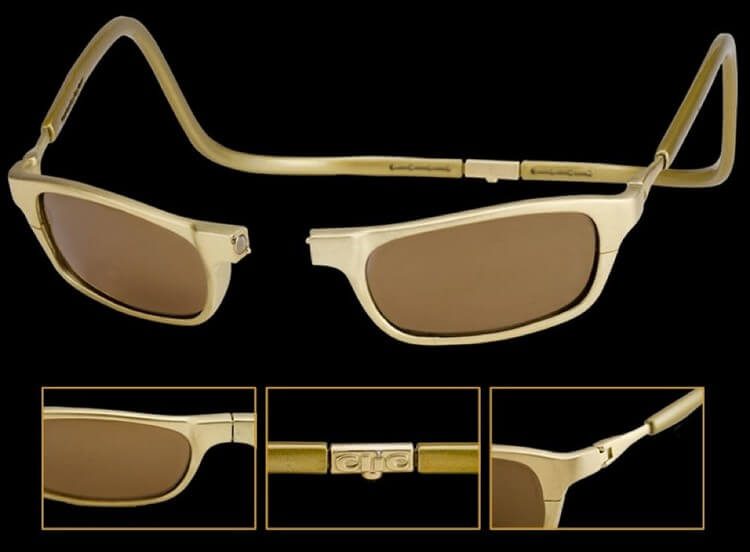 CliC Gold 18 Carat Gold Sports Sunglasses 75000 - Top 8 Most Expensive Glasses in the World